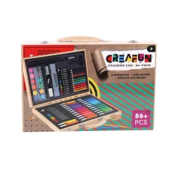 Creafun kleurkoffer kist 86-delig hout