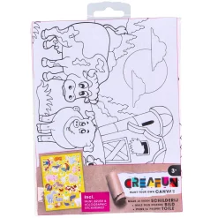 Creafun schilderen op canvas met stickers 6-delig