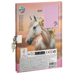 Dagboek met slot A5 Horse collection 60 pagina's