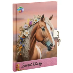 Dagboek met slot A5 Horse collection 60 pagina's