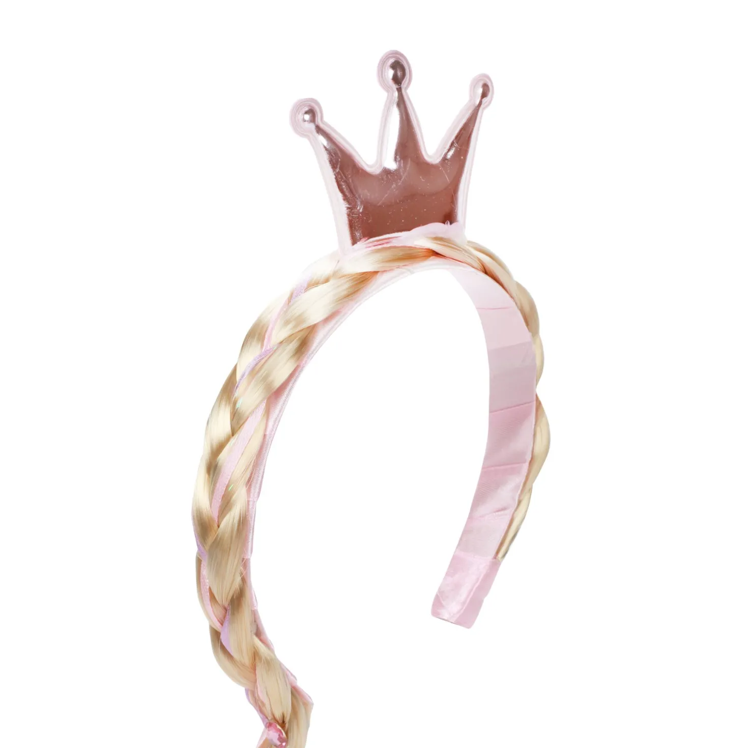 Diadeem met vlecht en kroon prinses