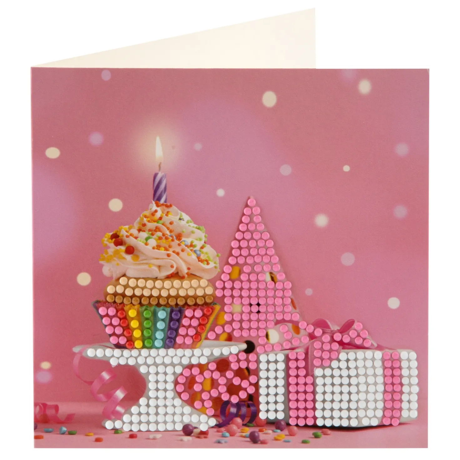 Diamond painting kaartenset 13x13 cm 2 stuks 3 assorti
