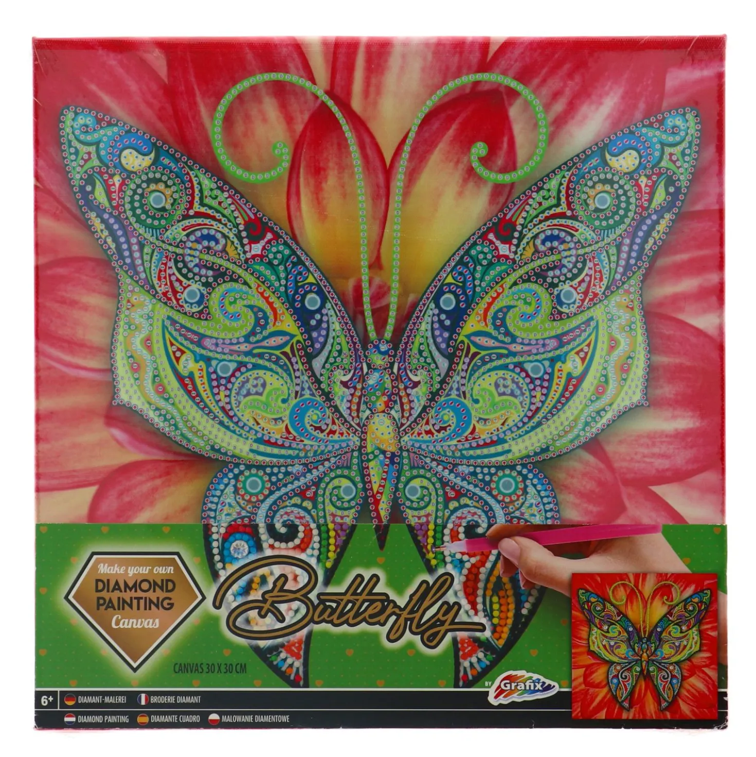 Diamond Painting Op Canvas 30x30 cm 3 assorti