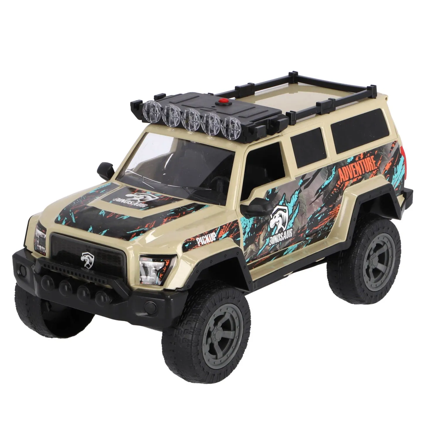 Dinobase Auto terreinwagen met dino en licht en geluid