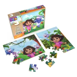 Dora 3pack Houten Puzzel In Houten Doos (3x24 Stukjes)