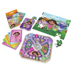 Dora Spellen & Puzzel Pakket Popup Spel, Kaartspel, Puzzel