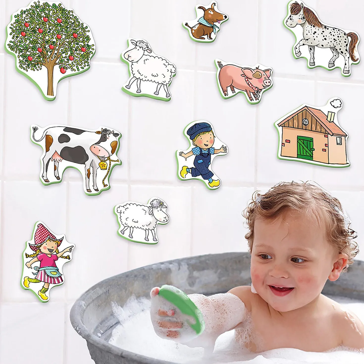 Fien en Teun bad foam figuren 10 stuks