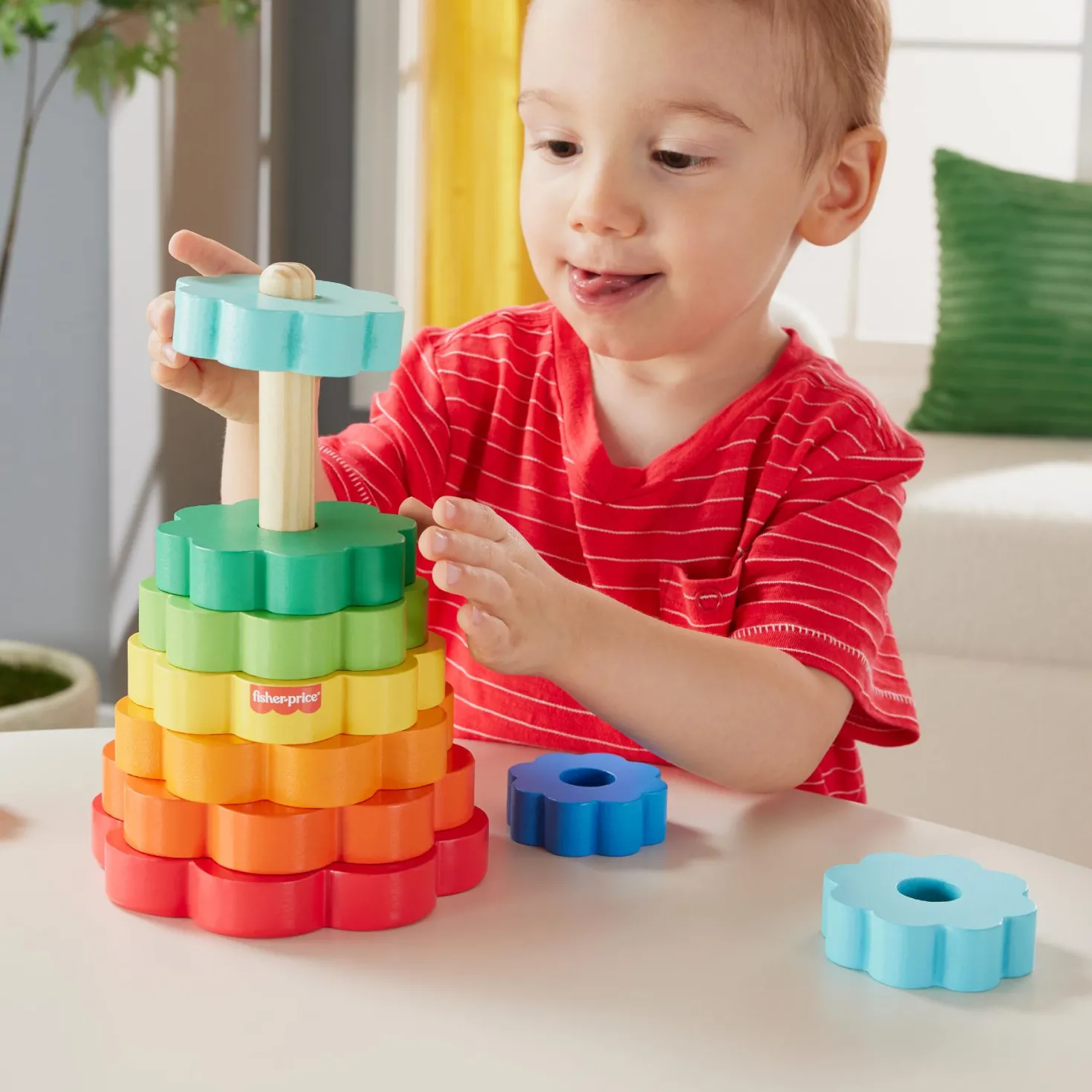 Fisher Price Hout Ring Stacker