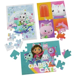 Gabby's Dollhouse Puzzel 3 Pack: Houten Puzzel In Houten Doos