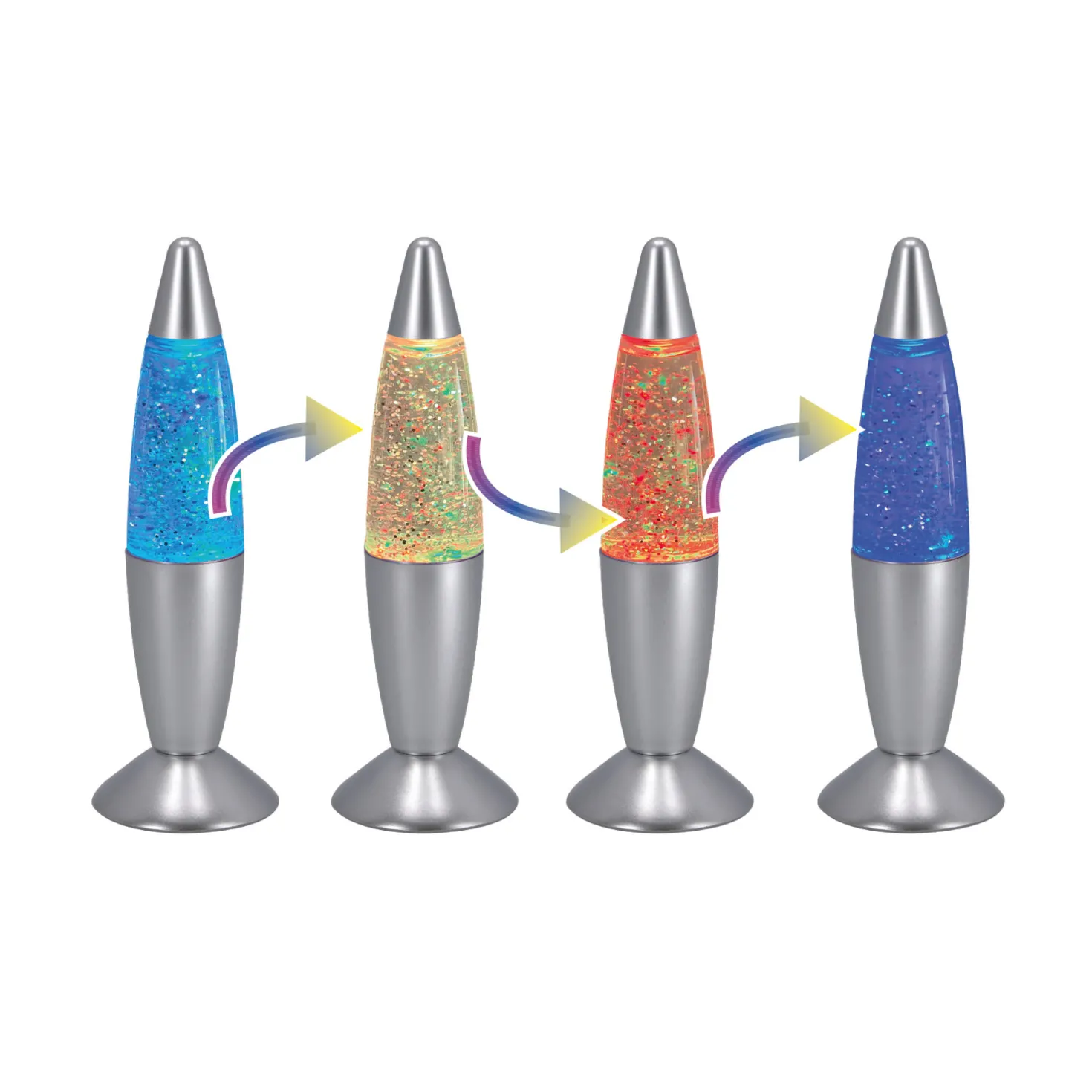 Glitterlamp kleur veranderend 19 cm