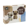 Haakset pug hond 2 stuks 13x6,5x10,5cm