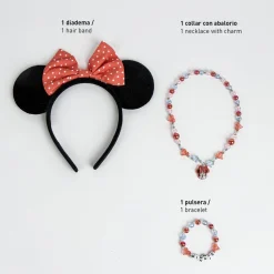 Haarband & sierradenset Minnie Mouse
