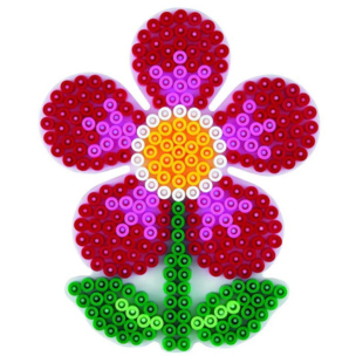Hama Strijkkralen Grondplaat Bloem Wit
