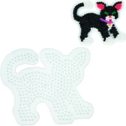 Hama Strijkkralen Grondplaat Kat Wit