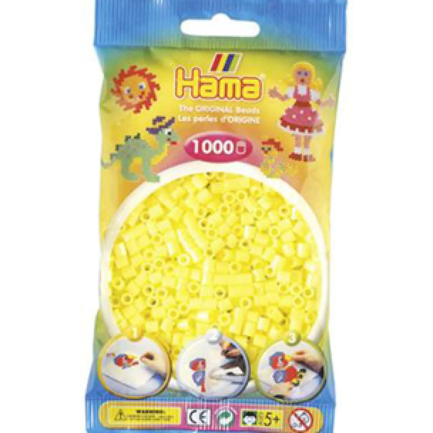 Hama Strijkkralen 1000 Stuks Geel Pastel