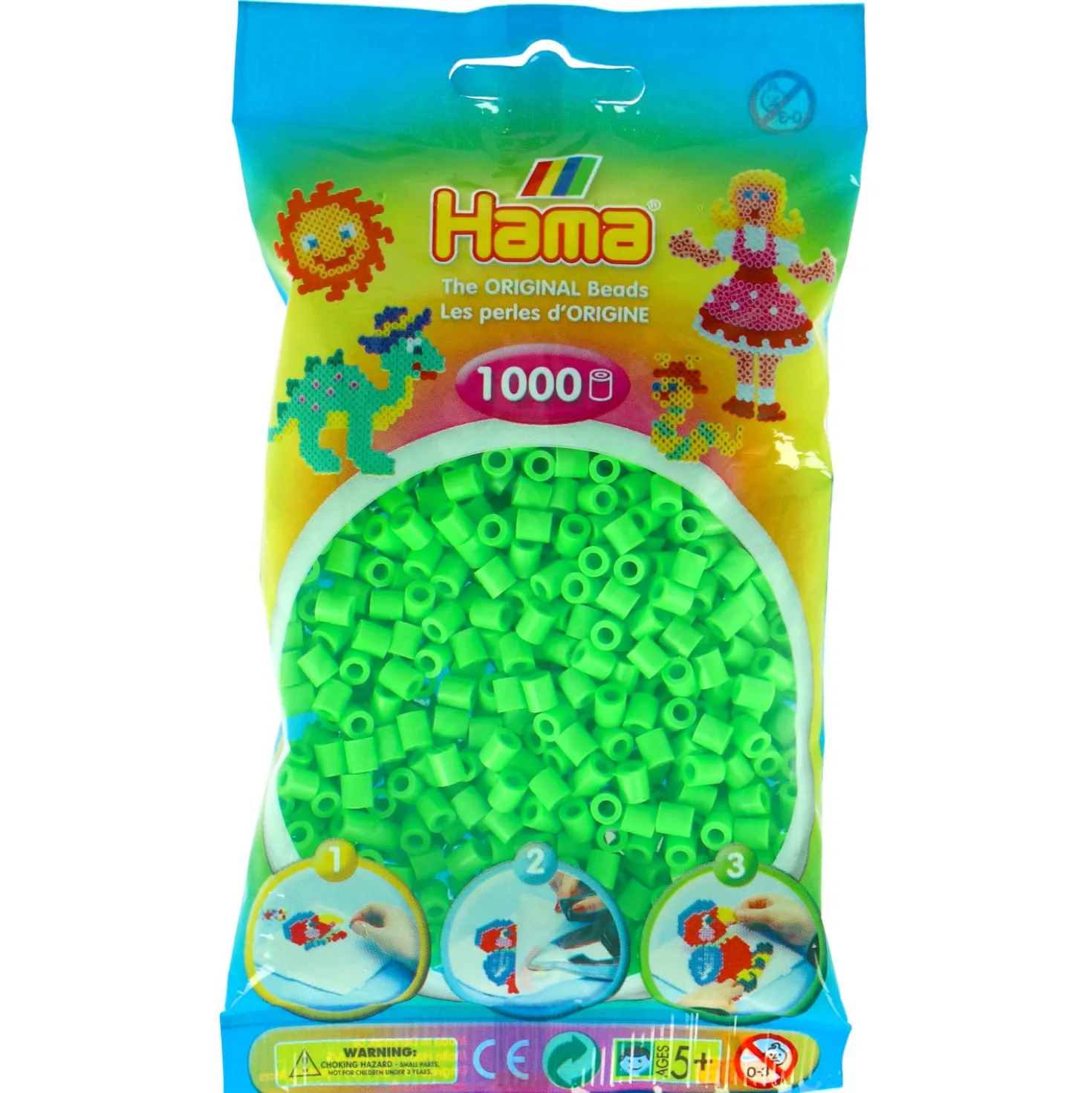 Hama Strijkkralen 1000 Stuks Groen Pastel