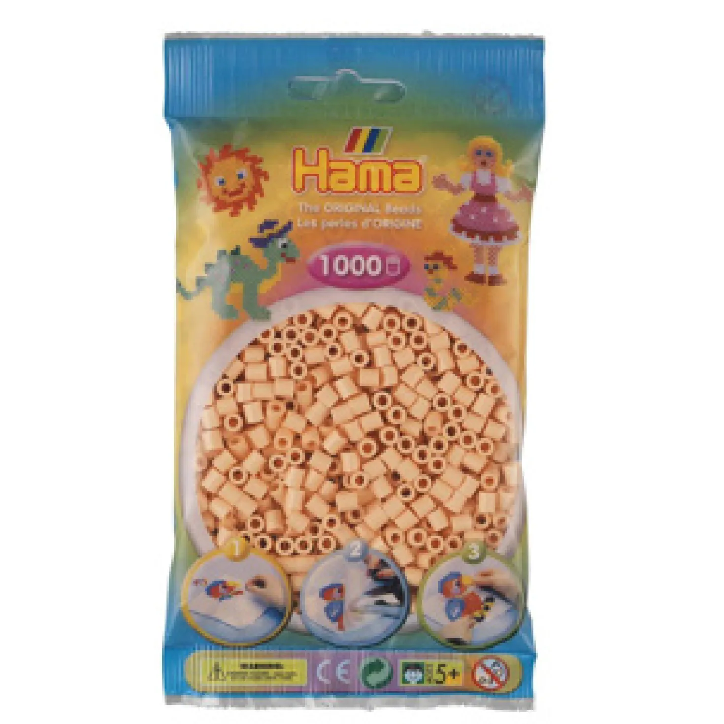 Hama Strijkkralen 1000 Stuks Huidkleurig