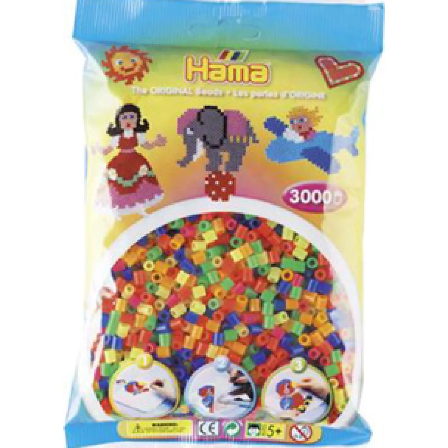 Hama Strijkkralen 3000 Stuks Neon