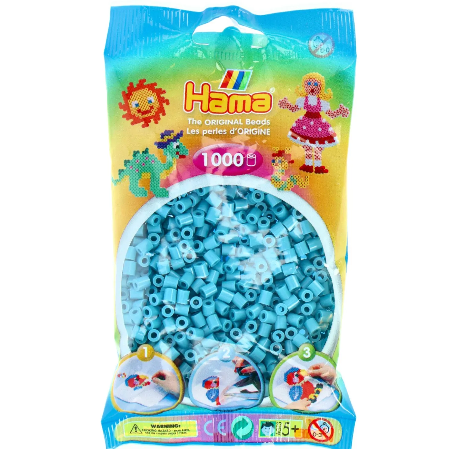 Hama Strijkkralen 1000 Stuks Turquoise