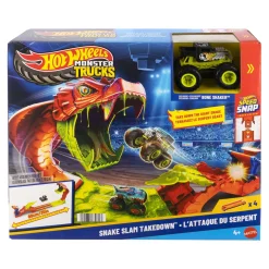 Hot Wheels monster trucks snake slam takedown track