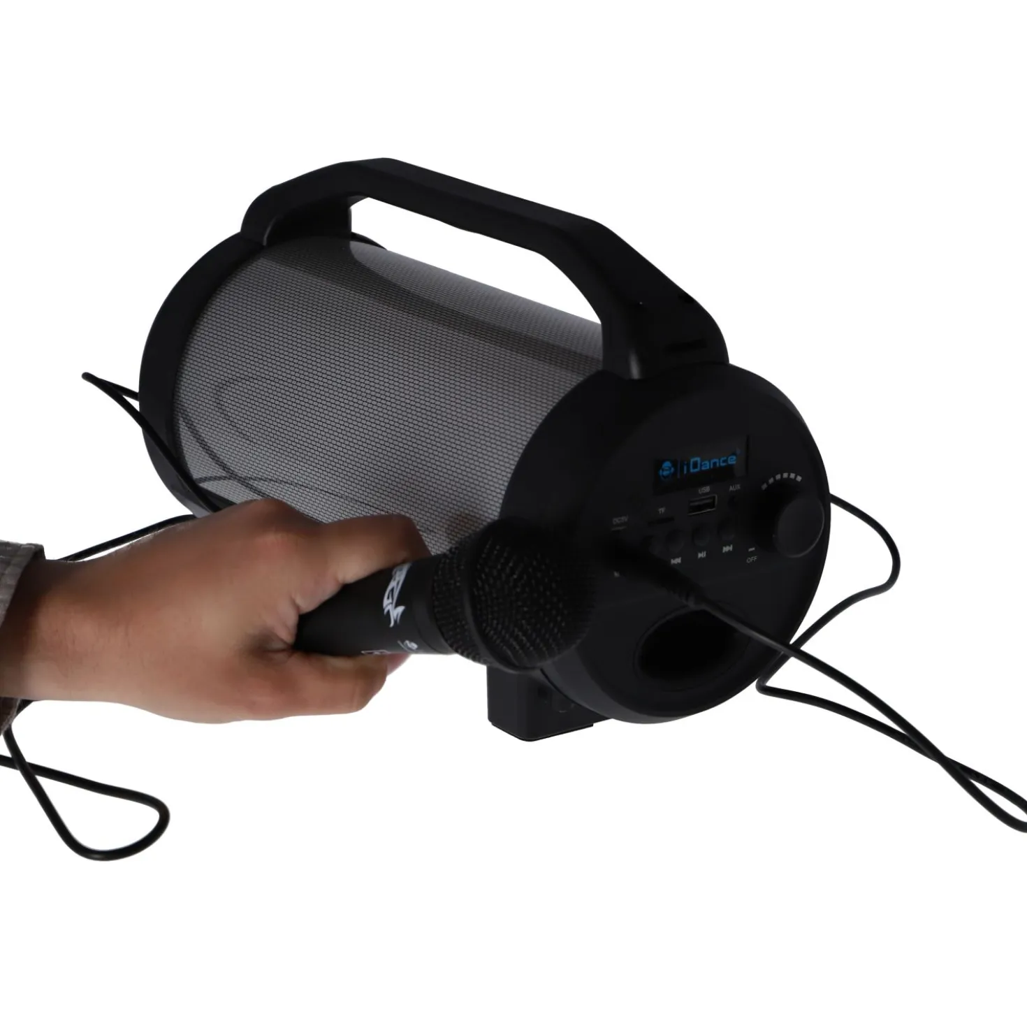 Idance party speaker cyclone met microfoon
