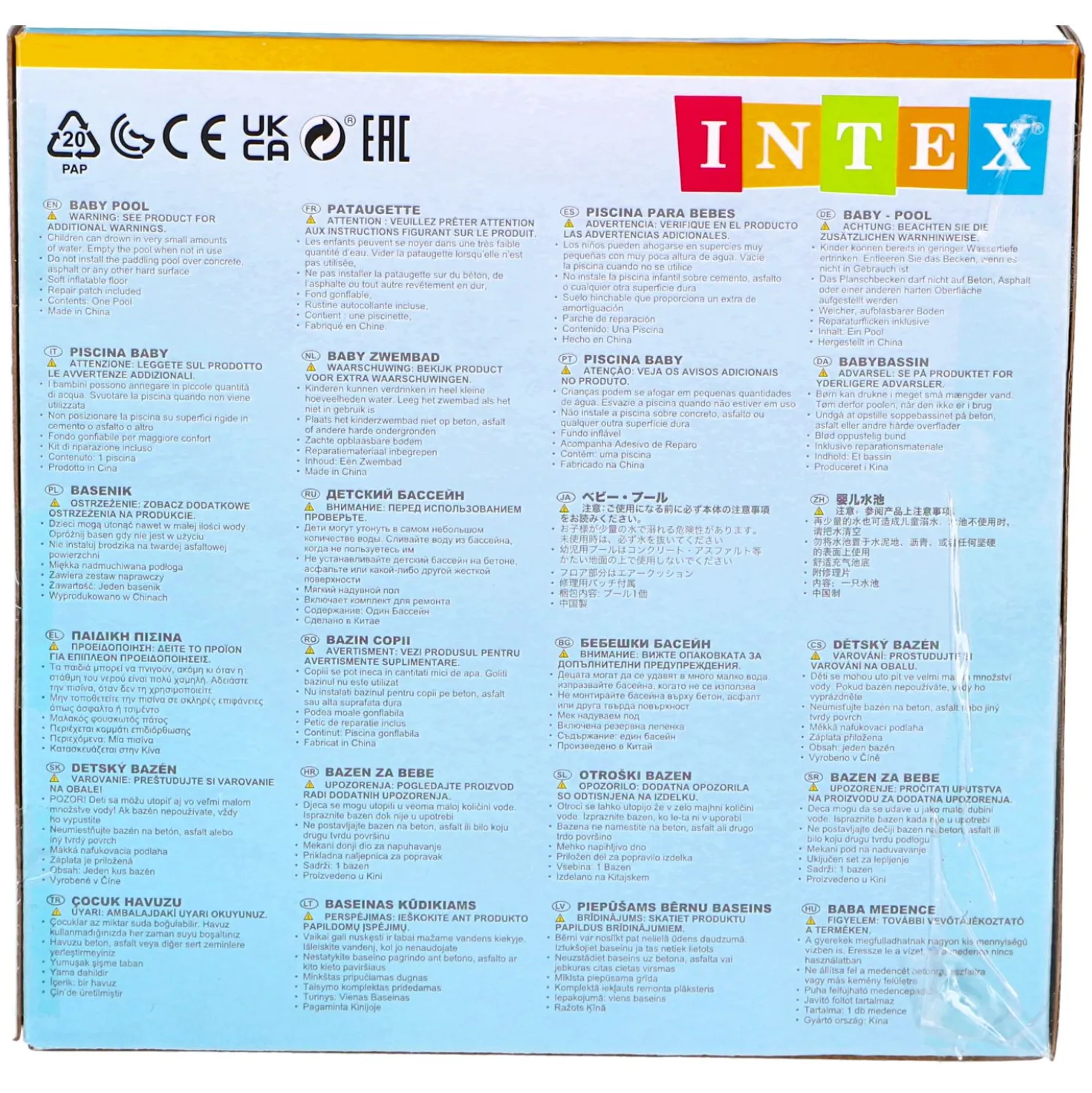 Intex Zwembadje Baby Sunset 86 X 25 cm