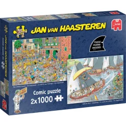 Jan van Haasteren De Kaasmarkt & Skûtsjesilen 2 x 1000 stukjes