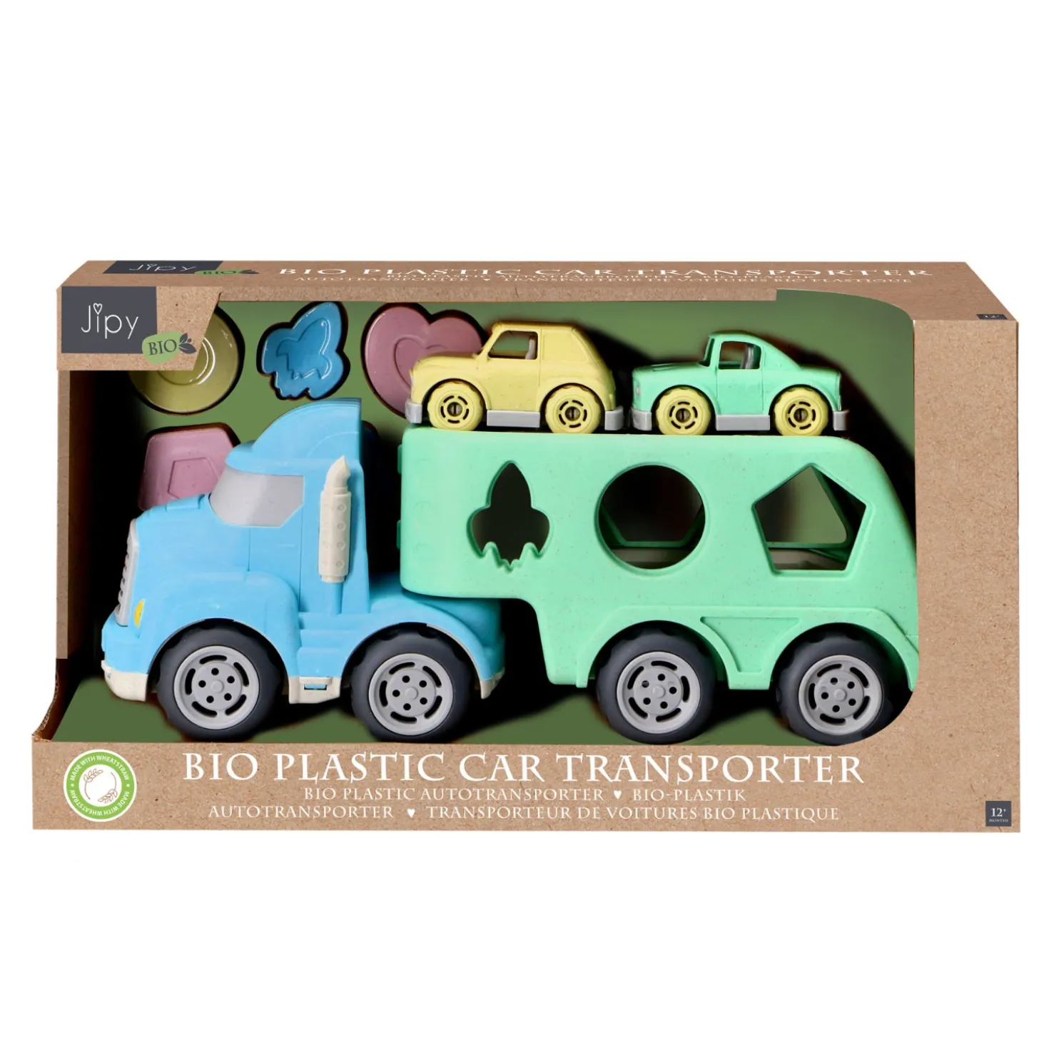 Jipy bioplastic autotransporter en vormenstoof