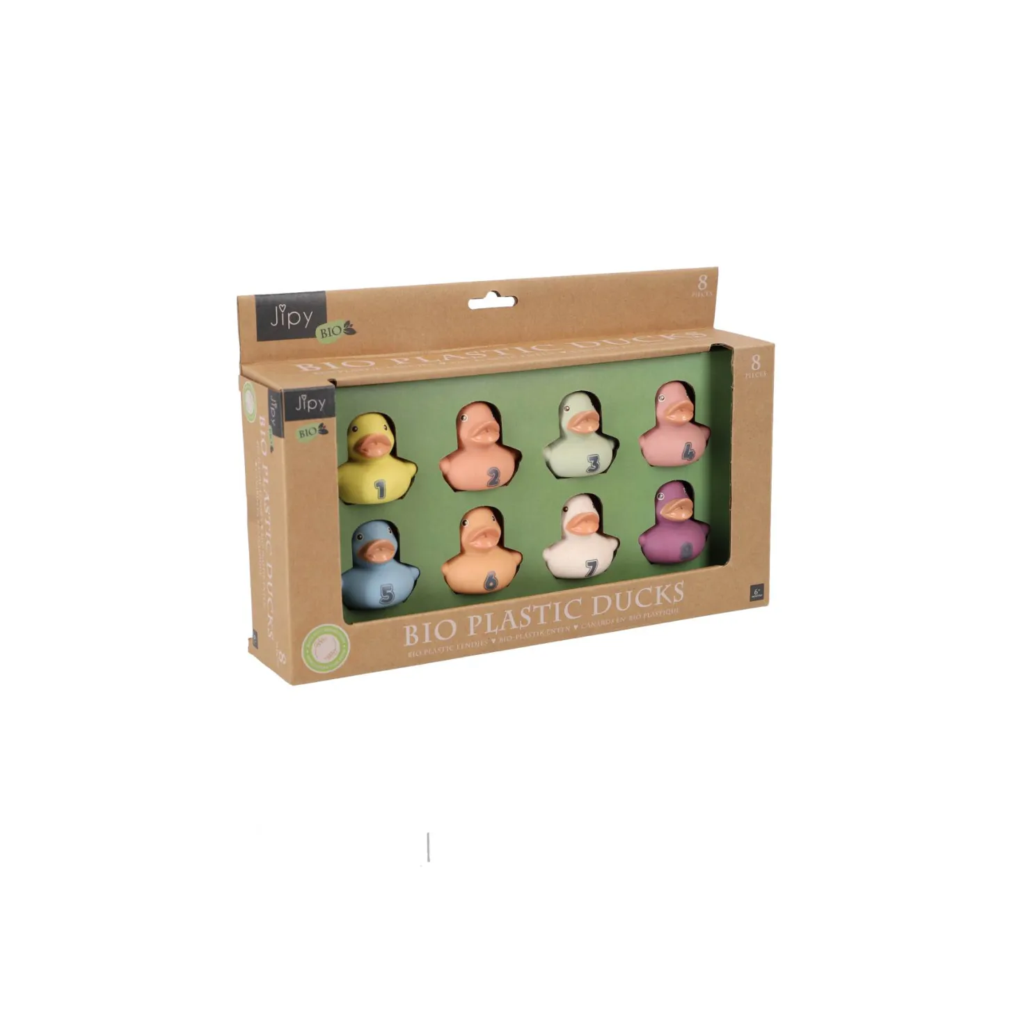 Jipy Bioplastic badeendjes set 8 delig