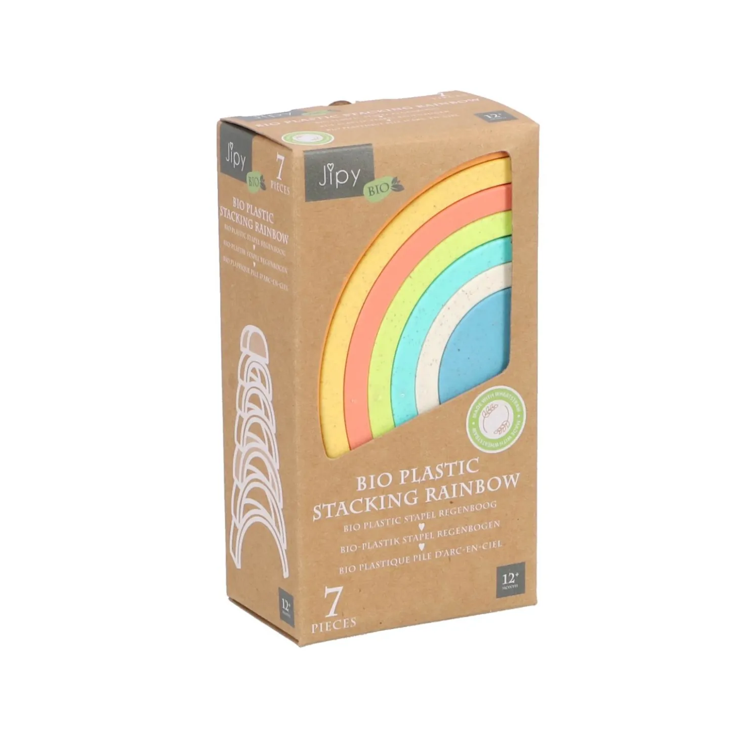 Jipy bioplastic Regenboog Stapelspel