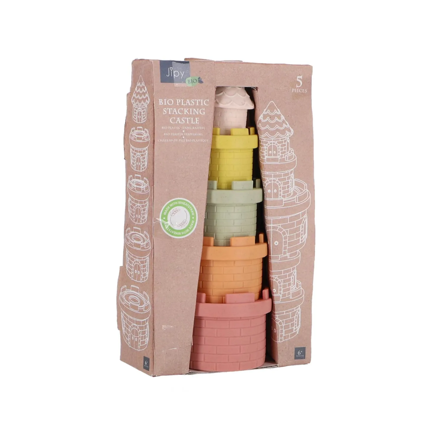 Jipy Bioplastic Stapel kasteel 5 delig