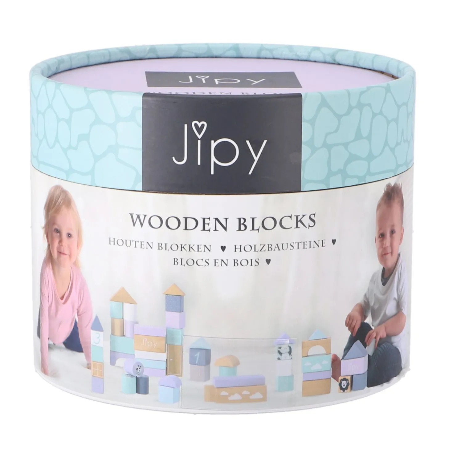Jipy Blokkenton Hout Uni 48-delig