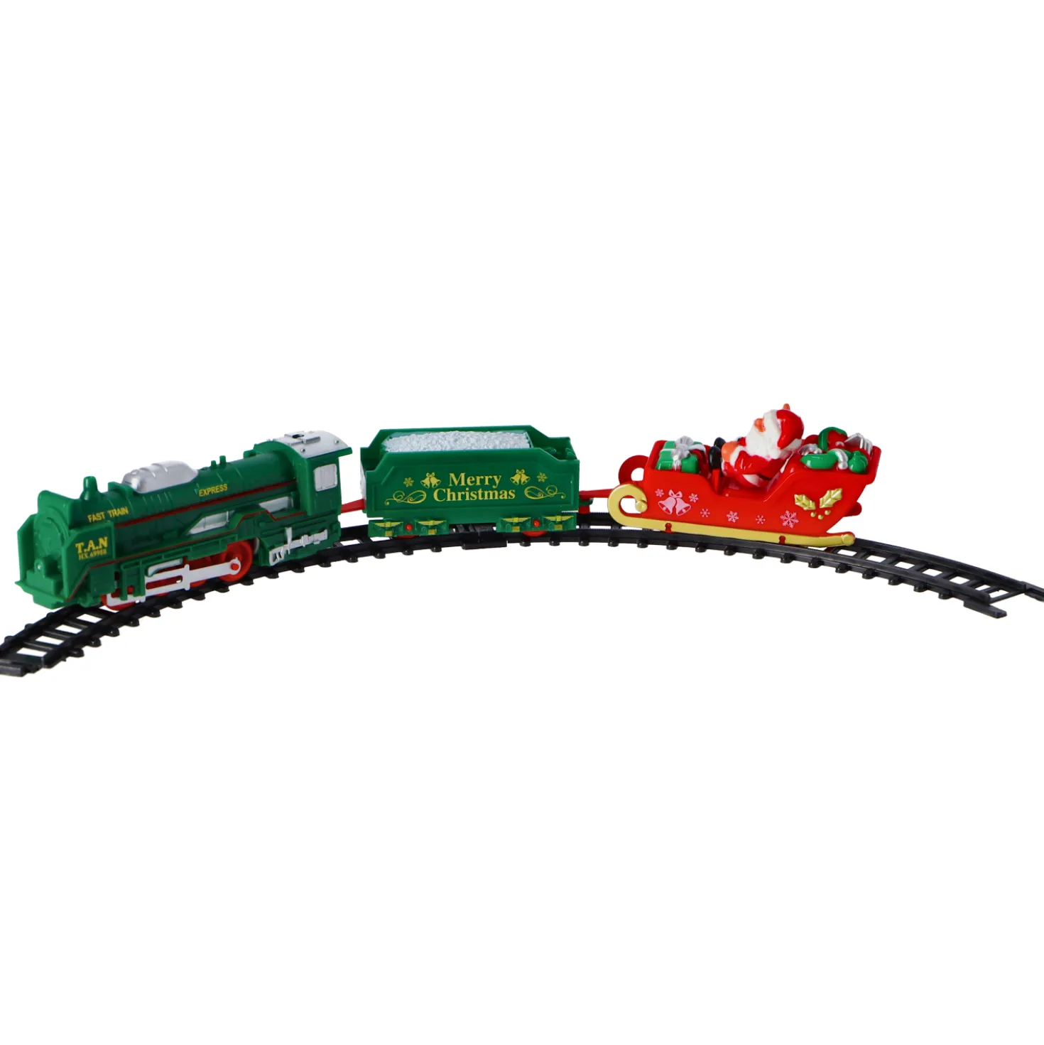 Kersttrein met licht en geluid 25 delig