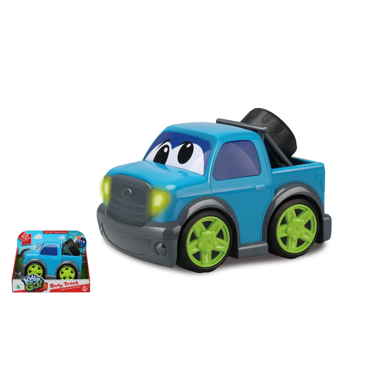 KiddyGo auto pick up truck 19 cm met licht en geluid blauw