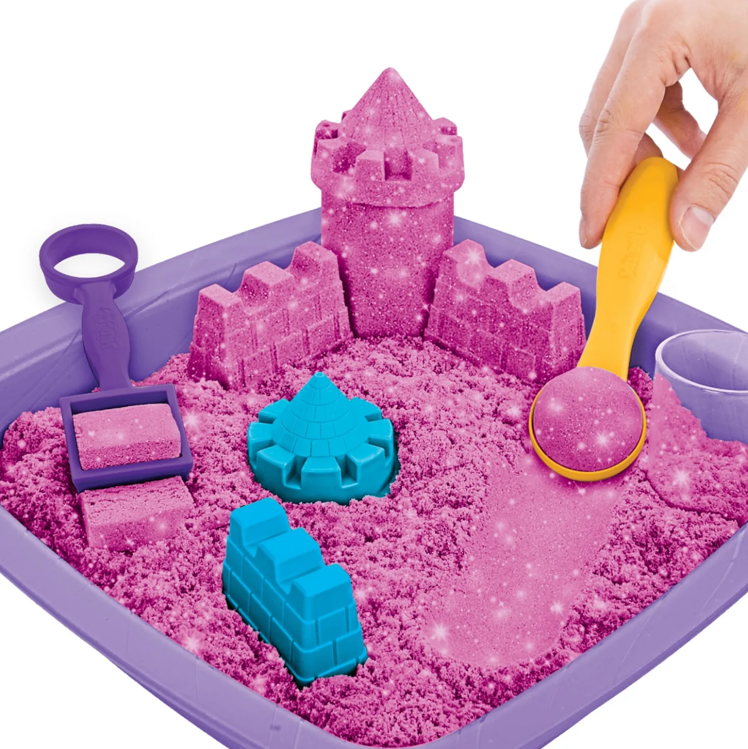 Kinetic Sand Sparkling Sandcastle Pink