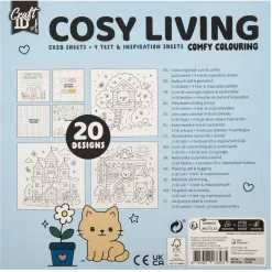Kleurboek cute & comfy 20 x 20 cm 4 assorti