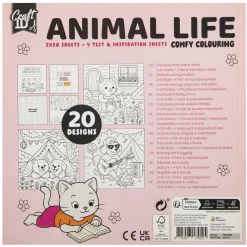 Kleurboek cute & comfy 20 x 20 cm 4 assorti