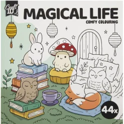 Kleurboek cute & comfy 20 x 20 cm 4 assorti