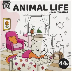 Kleurboek cute & comfy 20 x 20 cm 4 assorti