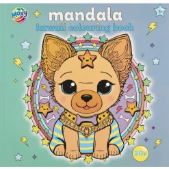 Kleurboek Kawaii mandala 20 pagina's 22x21 cm 2 assorti