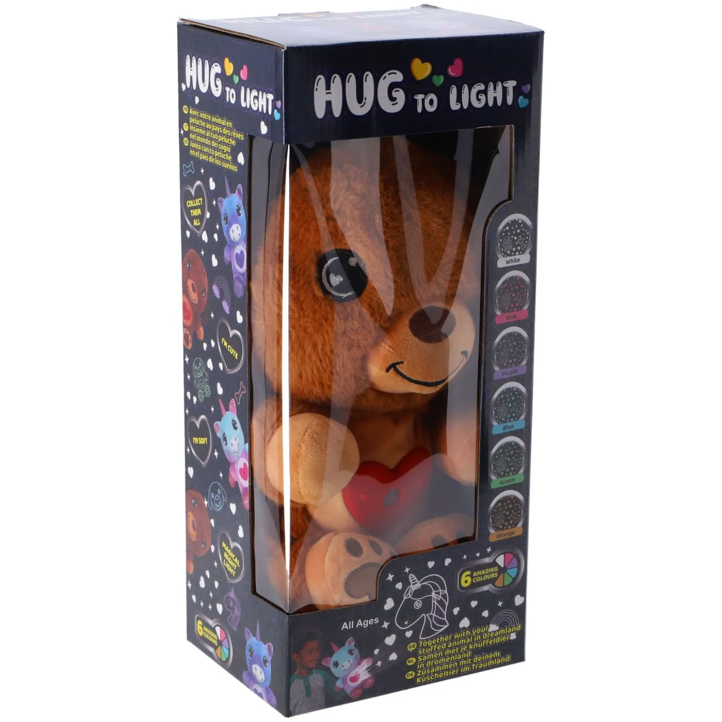 Knuffel Pluche Dier Met Projector 3 Assorti