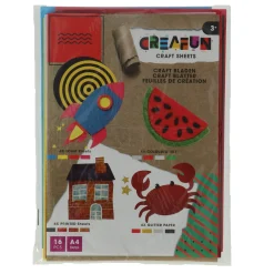 Knutselset A4 vellen vilt/foam/glitter/transparant