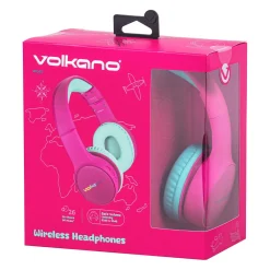 Koptelefoon bluetooth Volkano kids db switch roze