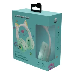 Koptelefoon bluetooth Volkano kat aqua