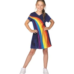 K3 Verkleedkleding Jurk Regenboog Blauw v