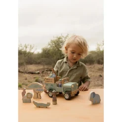 LD Houten Safari Auto Met Dieren Fsc Safari Friends