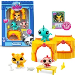 Littlest pet shop playset themed jungle 3-pack