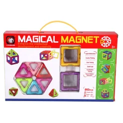 Magnetische tegels diverse vormen 20 delig 6,5 Cm