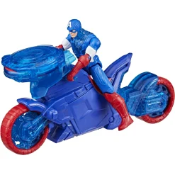 Marvel Avengers 10 cm figuur Captain America met schild en motor