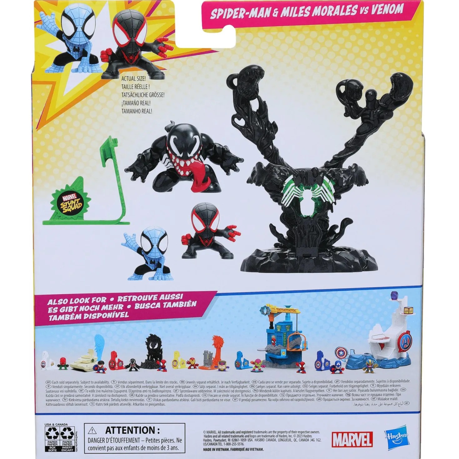 Marvel Stunt Squad Speelset Venom VS Miles Morales Middel Assorti